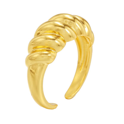 Wholesale Jewelry Croissant Copper Twist Ring Gooddiy