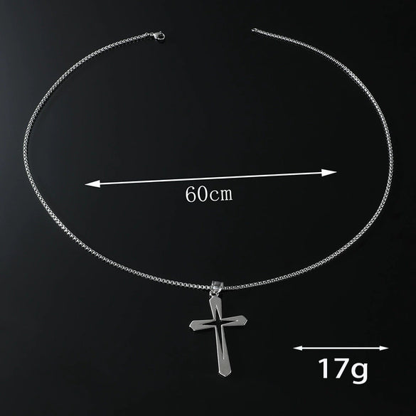 Wholesale Jewelry Cross Alloy Pendant Electroplated Geometric Unisex Clavicle Chain Necklace
