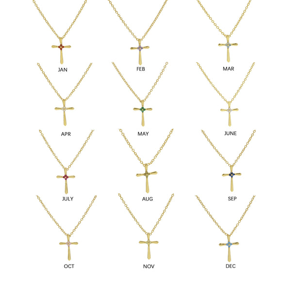 Wholesale Jewelry Cross Brass Copper Electroplated Ochain Pendant Necklace For Women