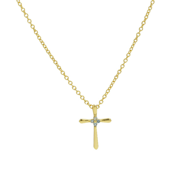Wholesale Jewelry Cross Brass Copper Electroplated Ochain Pendant Necklace For Women