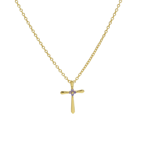 Wholesale Jewelry Cross Brass Copper Electroplated Ochain Pendant Necklace For Women