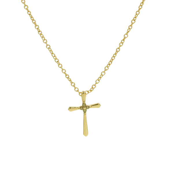 Wholesale Jewelry Cross Brass Copper Electroplated Ochain Pendant Necklace For Women