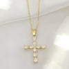 Wholesale Jewelry Cross Copper Electroplated Ochain Pendant Necklace