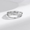 Wholesale Jewelry Cross Geometric Style S925 Sterling Silver Electroplated Ring