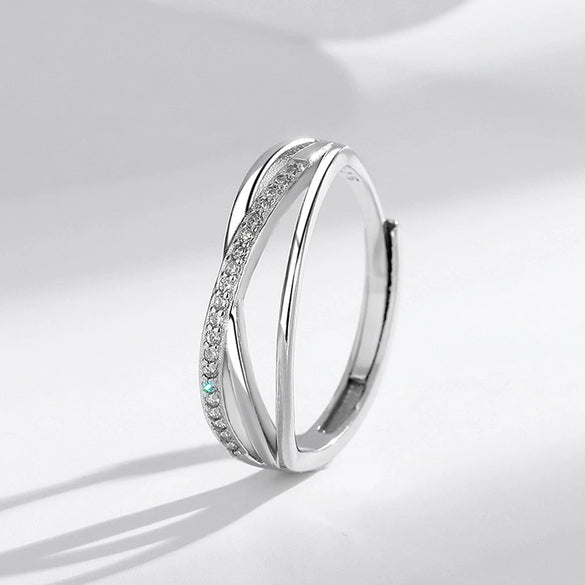 Wholesale Jewelry Cross Geometric Style S925 Sterling Silver Electroplated Ring