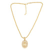 Wholesale Jewelry Cross Pendant Necklace Copper 18K Gold Plated Electroplating Geometric Style Box Chain