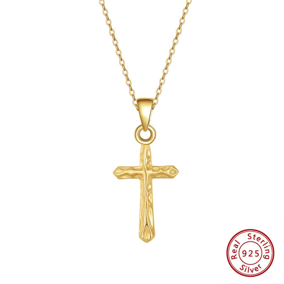 Wholesale Jewelry Cross Pendant Necklace S925 Sterling Silver Electroplated