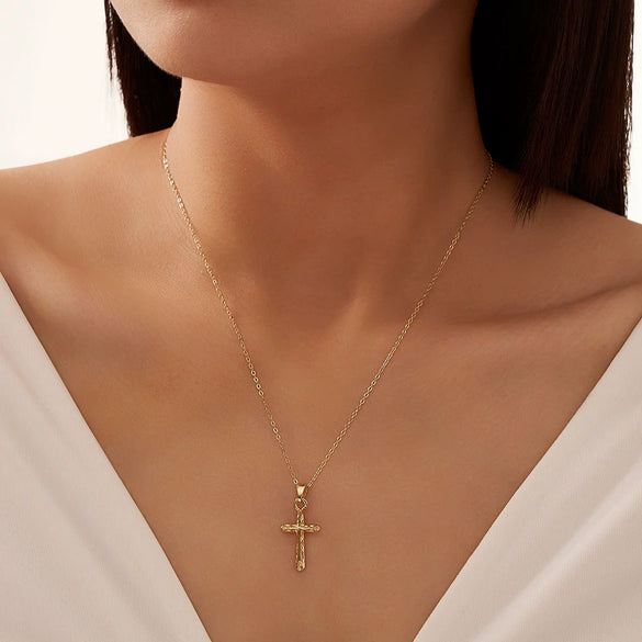 Wholesale Jewelry Cross Pendant Necklace S925 Sterling Silver Electroplated