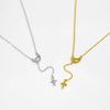 Wholesale Jewelry Cross Tassel Pendant Necklace 925 Sterling Silver Geometric Electroplated For Girls