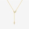 Wholesale Jewelry Cross Tassel Pendant Necklace 925 Sterling Silver Geometric Electroplated For Girls