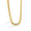 Wholesale Jewelry Cuban Chain Copper 18K Gold Plated Geometric Style Necklace