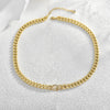 Wholesale Jewelry Cuban Chain Copper 18K Gold Plated Geometric Style Necklace