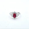 Wholesale Jewelry Cultivated Emerald Eggshaped Geometric Fashion Women's Ring With Electroplating
