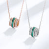 Wholesale Jewelry Cultivating Emerald 925 Silver Geometric Diamond Pendant Necklace Ochain