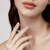Wholesale Jewelry Cultivating Emerald 925 Silver Geometric Diamond Pendant Necklace Ochain