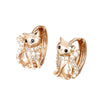 Wholesale Jewelry Cute Animal Cat Earring Copperzinc Alloy Electroplating For Women