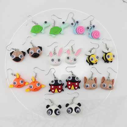 Wholesale Jewelry Cute Animal Plastic Drop Earrings