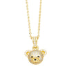 Wholesale Jewelry Cute Animal Zodiac Copper Necklace With Zircon Inlay And O Word Chain