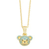 Wholesale Jewelry Cute Animal Zodiac Copper Necklace With Zircon Inlay And O Word Chain