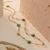Wholesale Jewelry Cute Beach Flower 304 Stainless Steel 18K Gold Plated Knitting Necklace
