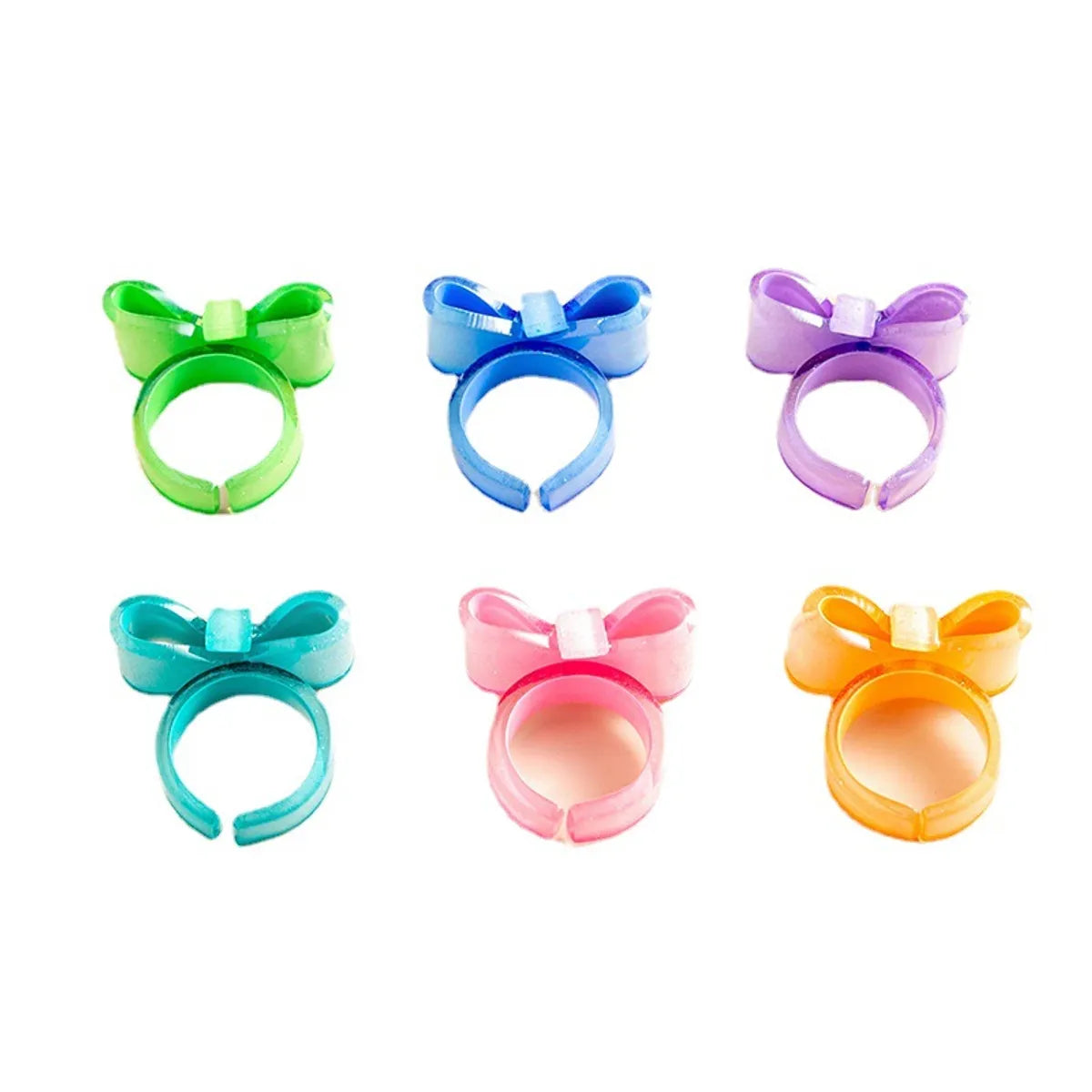 Wholesale Jewelry Cute Bow Knot Plastic Rings