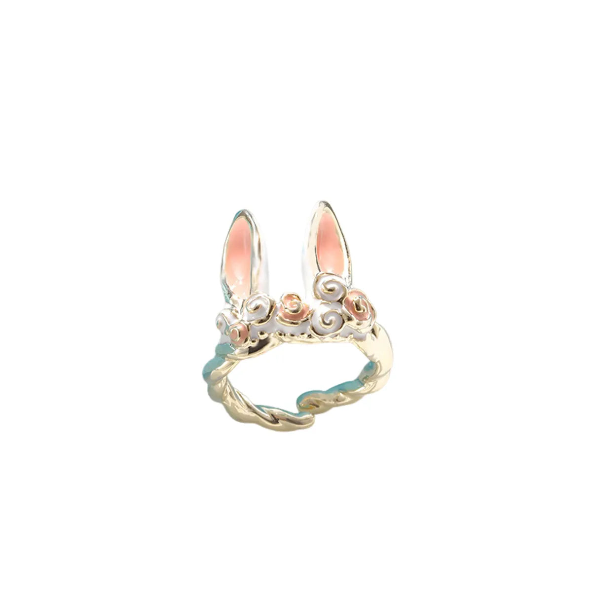 Cute Bunny Ears Metal Wholesale Open Rings