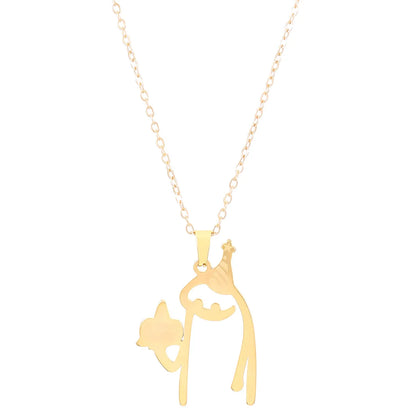 Wholesale Jewelry Cute Cartoon Character 304 Stainless Steel Pendant Necklace