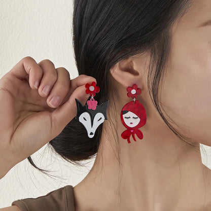 1 Pair Cute Cartoon Character Arylic Drop Earrings