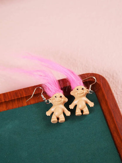 1 Pair Cute Cartoon Character Soft Clay Drop Earrings