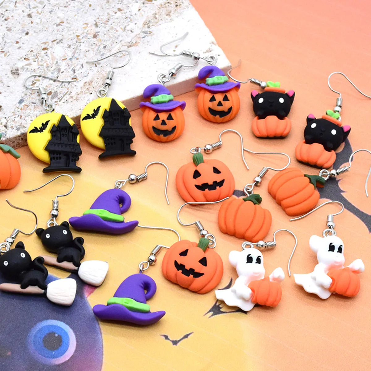 Wholesale Jewelry Cute Cartoon Resin Drop Earrings