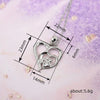 Wholesale Jewelry Cute Cat Claw Love Double Peach Heart Zircon Mixed Gemstone Inlay Copper Pendant Necklace