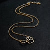 Wholesale Jewelry Cute Cat Paw Print Peach Heart Stainless Steel Necklace With Electroplating Treatment