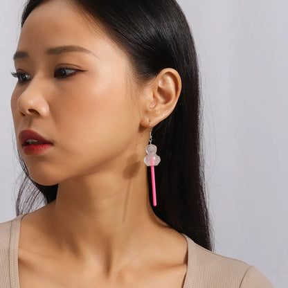 1 Pair Cute Color Block Zinc Alloy Drop Earrings