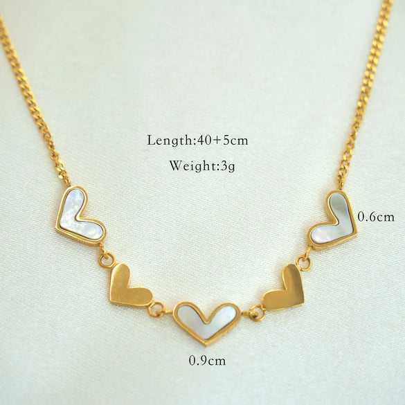 Wholesale Jewelry Cute Flower Titanium Steel Patchwork Pendant Necklace