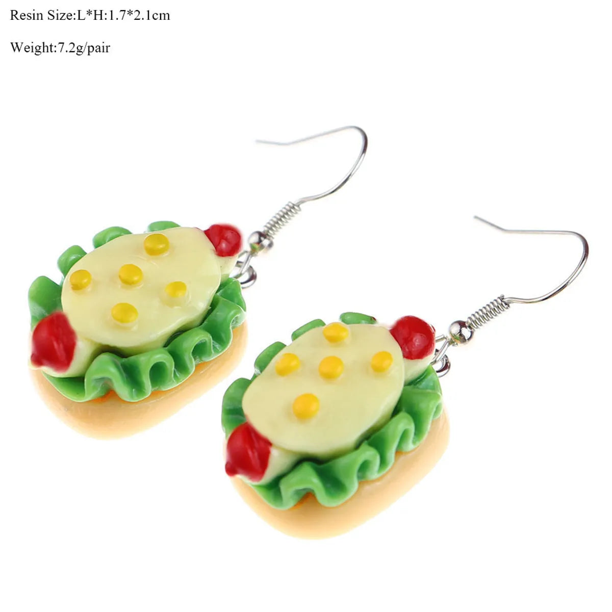 Wholesale Jewelry Cute Fruit Plastic Resin Patchwork Drop Earrings