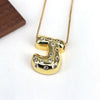Wholesale Jewelry Cute Gold Plated Balloon Bubble Pendant Snake Chain Necklace Copper Alloy With Zircon Inlay And Letter Pattern