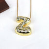 Wholesale Jewelry Cute Gold Plated Balloon Bubble Pendant Snake Chain Necklace Copper Alloy With Zircon Inlay And Letter Pattern