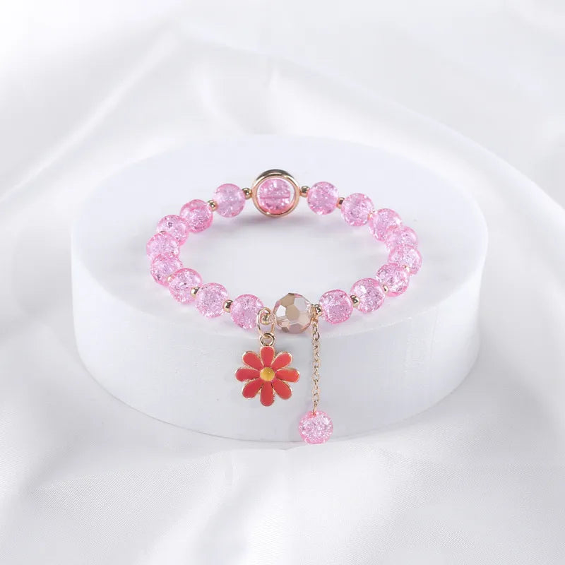 Wholesale Jewelry Cute Leaf Flower Glass Beaded Bracelets