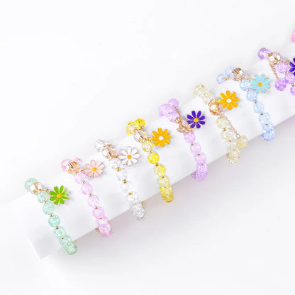 Wholesale Jewelry Cute Leaf Flower Glass Beaded Bracelets