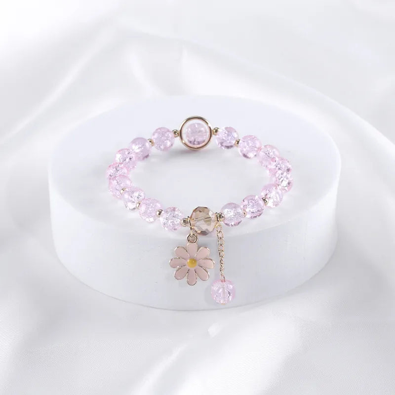 Wholesale Jewelry Cute Leaf Flower Glass Beaded Bracelets