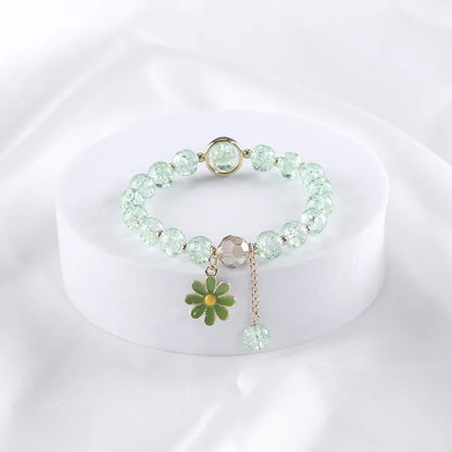 Wholesale Jewelry Cute Leaf Flower Glass Beaded Bracelets