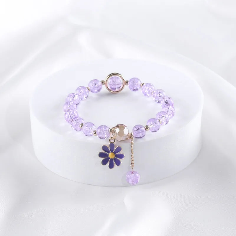 Wholesale Jewelry Cute Leaf Flower Glass Beaded Bracelets