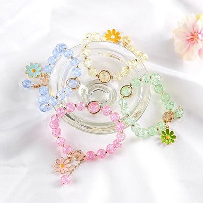 Wholesale Jewelry Cute Leaf Flower Glass Beaded Bracelets