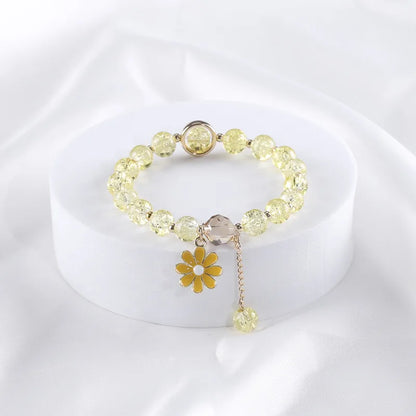 Wholesale Jewelry Cute Leaf Flower Glass Beaded Bracelets