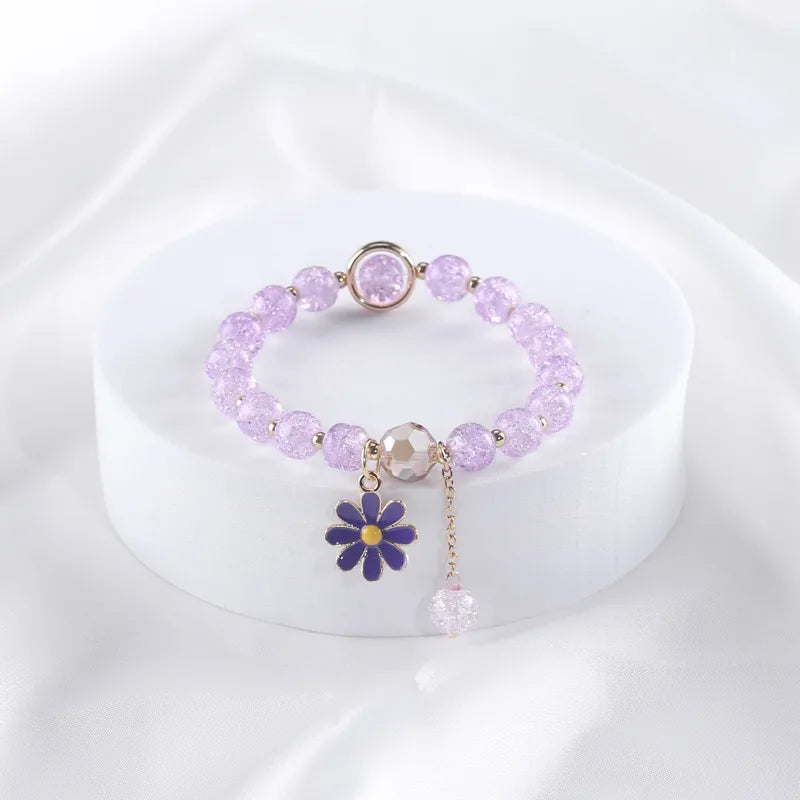 Wholesale Jewelry Cute Leaf Flower Glass Beaded Bracelets