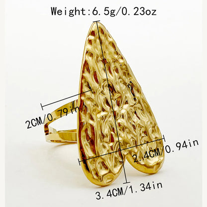 Wholesale Jewelry Cute Preppy Style Simple Style Heart Shape Solid Color 304 Stainless Steel 14K Gold Plated Rings