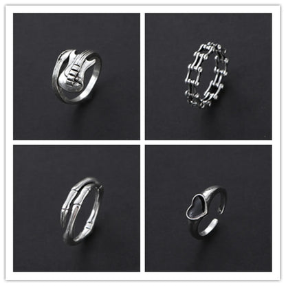 Wholesale Jewelry Cute Shiny Letter Alloy Asymmetrical Open Rings