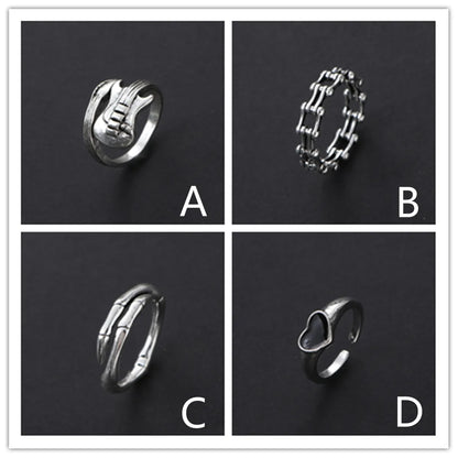 Wholesale Jewelry Cute Shiny Letter Alloy Asymmetrical Open Rings