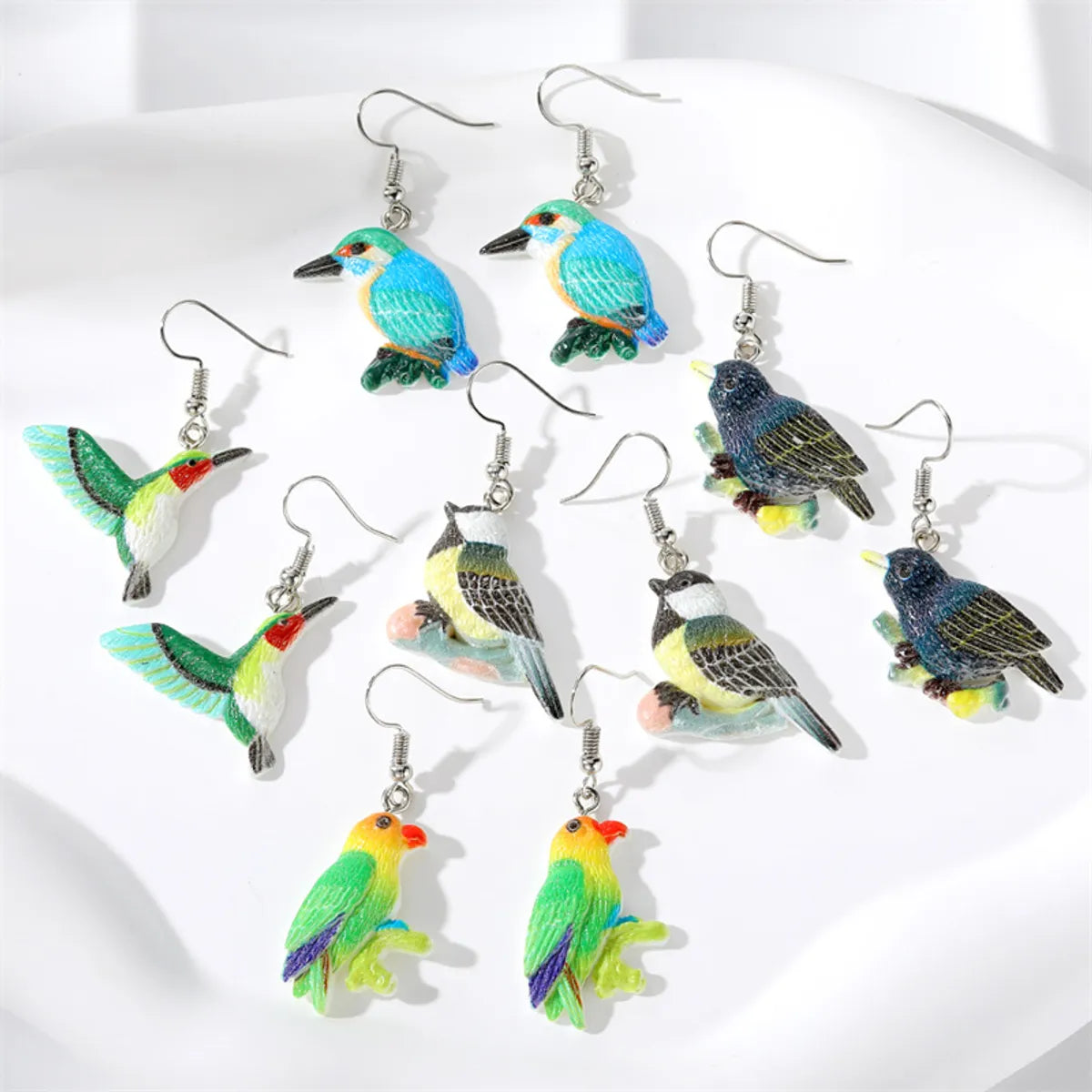 Wholesale Jewelry Cute Simple Style Bird Resin Drop Earrings