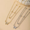 Wholesale Jewelry Cute Simple Style Butterfly 304 Stainless Steel Gold Plated Pendant Necklace